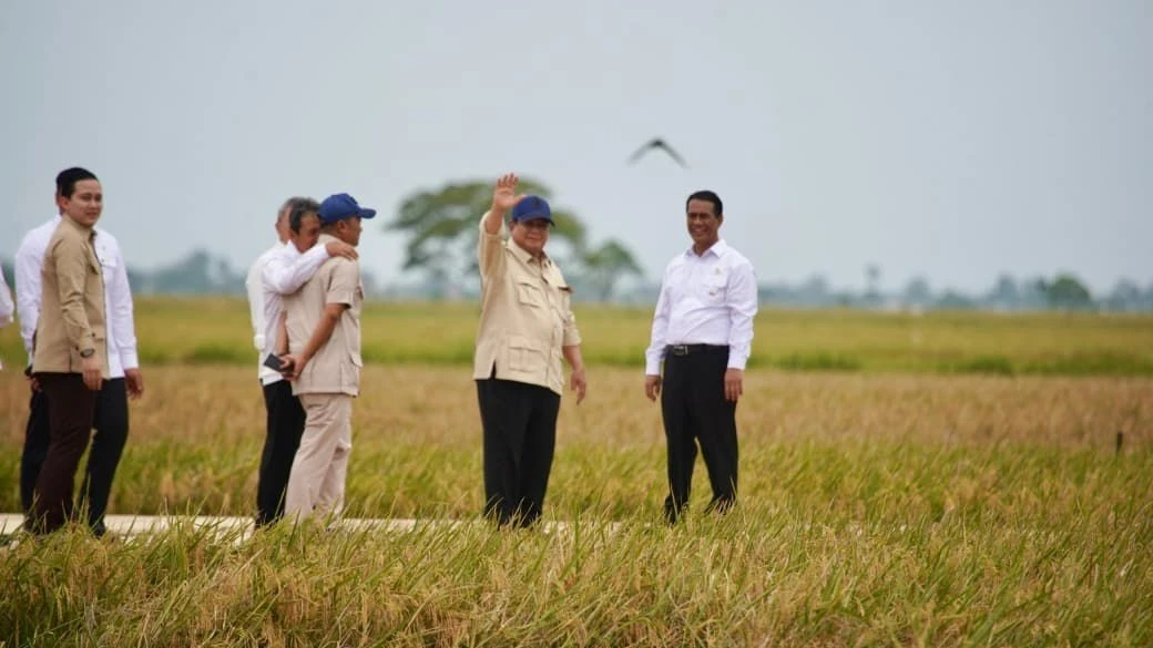 Presiden Prabowo Panen Raya Padi di Karawang, Tegaskan Arah Pertanian Modern Indonesia